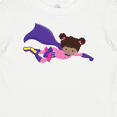 thumbnail image 4 of Inktastic African American Girl, Purple Cape, Superhero Girl Girls Baby T-Shirt, 4 of 5