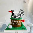thumbnail image 2 of Decoraciones para Tartas de Golf - Carrito, Bandera, Pelota y Suministros de Fiesta Tem&aacute;tica - Decoraci&oacute;n de Pastel Verde para Golfistas, 2 of 7