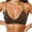 Coffee, variant on lcziwo Wireless Bras for Women V Neck Ribbed Knit Comfy Casual Bra Spaghetti Straps Light Support Bralettes Army Green M