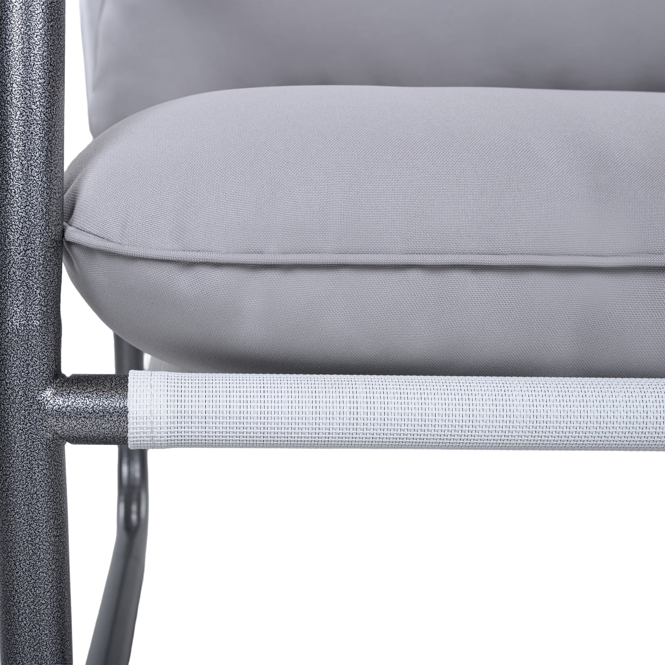 Christopher Knight Home Modern Outdoor Aluminum Lounge Chairs with Cushions, Gray+Gunmetal+White