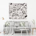 thumbnail image 2 of Yayeee Tapestry Wall Hanging for Bedroom 60" x 51" Living Room Home Wall Art Decor, Rainbows Clouds, 2 of 7