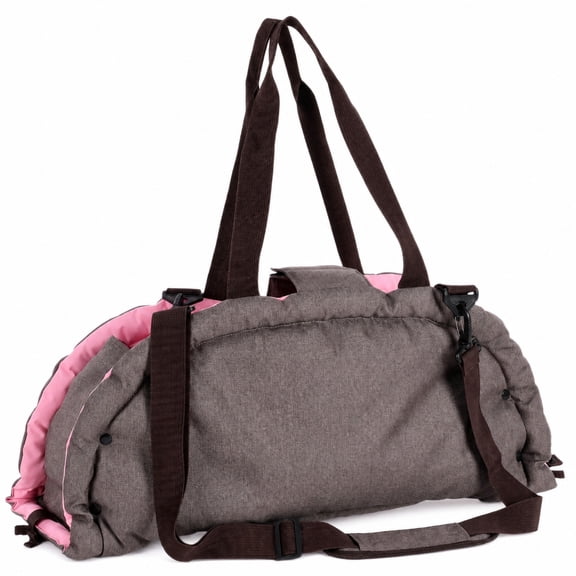 2-in-1 Foldable Pet Carrier & Car Bed w/ Safety Tether, Soft Padded Travel Bag for Dogs & Cats, Seatbelt Secure