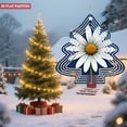 thumbnail image 3 of Stylish Metal Hanging Christmas Tree Wind Spinner - Geometric Design with Concentric Shapes Perfect for Garden & Yard Decor, 3 of 6
