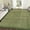Green, variant on Garvee 2'x6' Modern Geometric Runner Rug Solid Rug, Washable Rug Non-Slip Low Pile Indoor Carpet for Hallway Bedroom Kitchen, Dark Gray