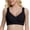 Black, variant on MEICHEN Women's Solid Color Front Closure Tshirt Bras Full Coverage Seamless Underwear Wireless Push Up Bras for Women