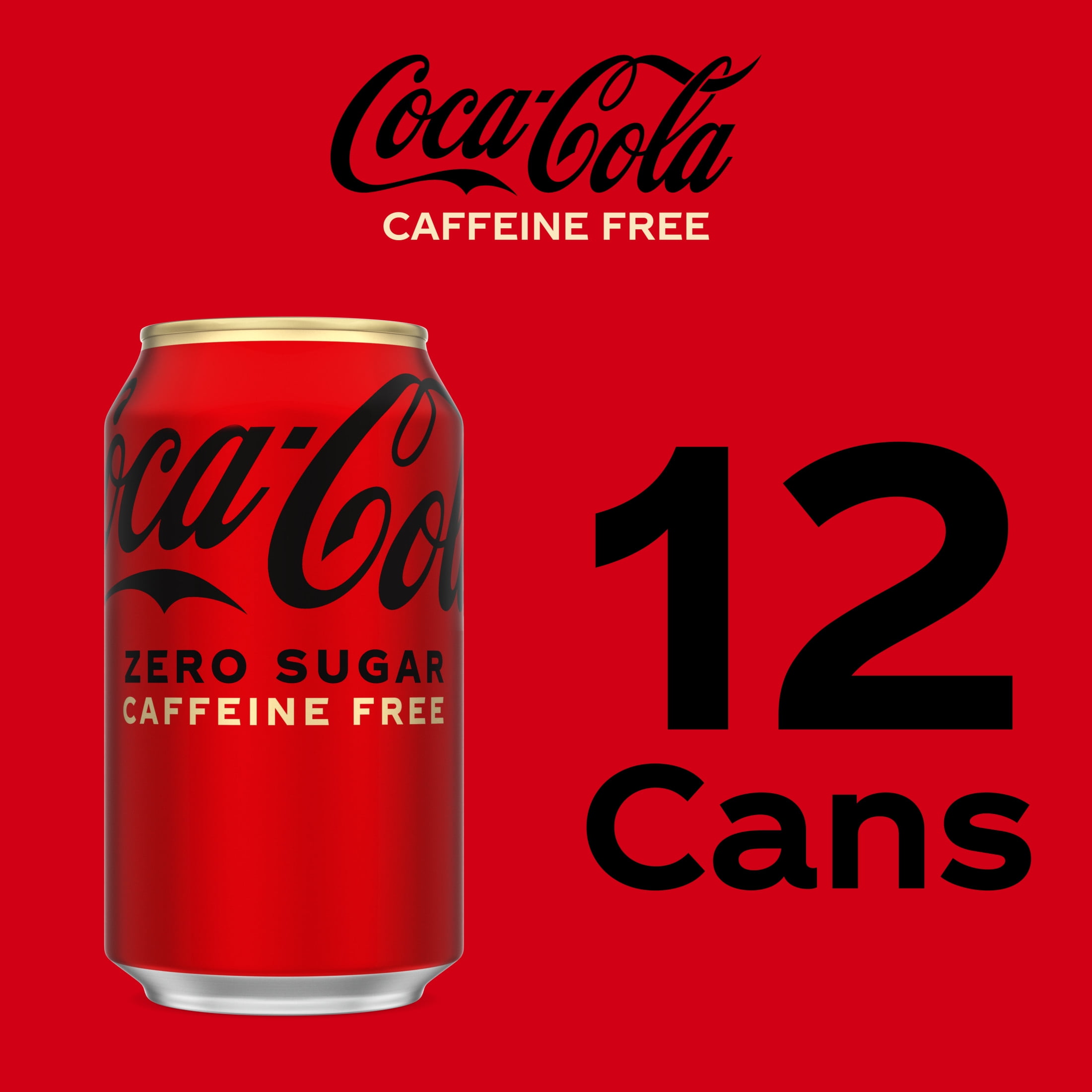Coca-Cola Zero Sugar Caffeine-Free Soda Pop Fridge Pack Cans, 12 fl oz, 12 Pack