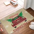 thumbnail image 5 of Bingfone Christmas Vintage Red Truck Door Mat 16"X24" Front Entrance Non-Slip Low Profile Washable For Entryway, 5 of 9