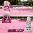 thumbnail image 3 of JZY Light Up Roller Skates for Women and Kids, Quad High-Top PU Leather Skates with Glowing Wheels (Youth Sizes 2-11), 3 of 7