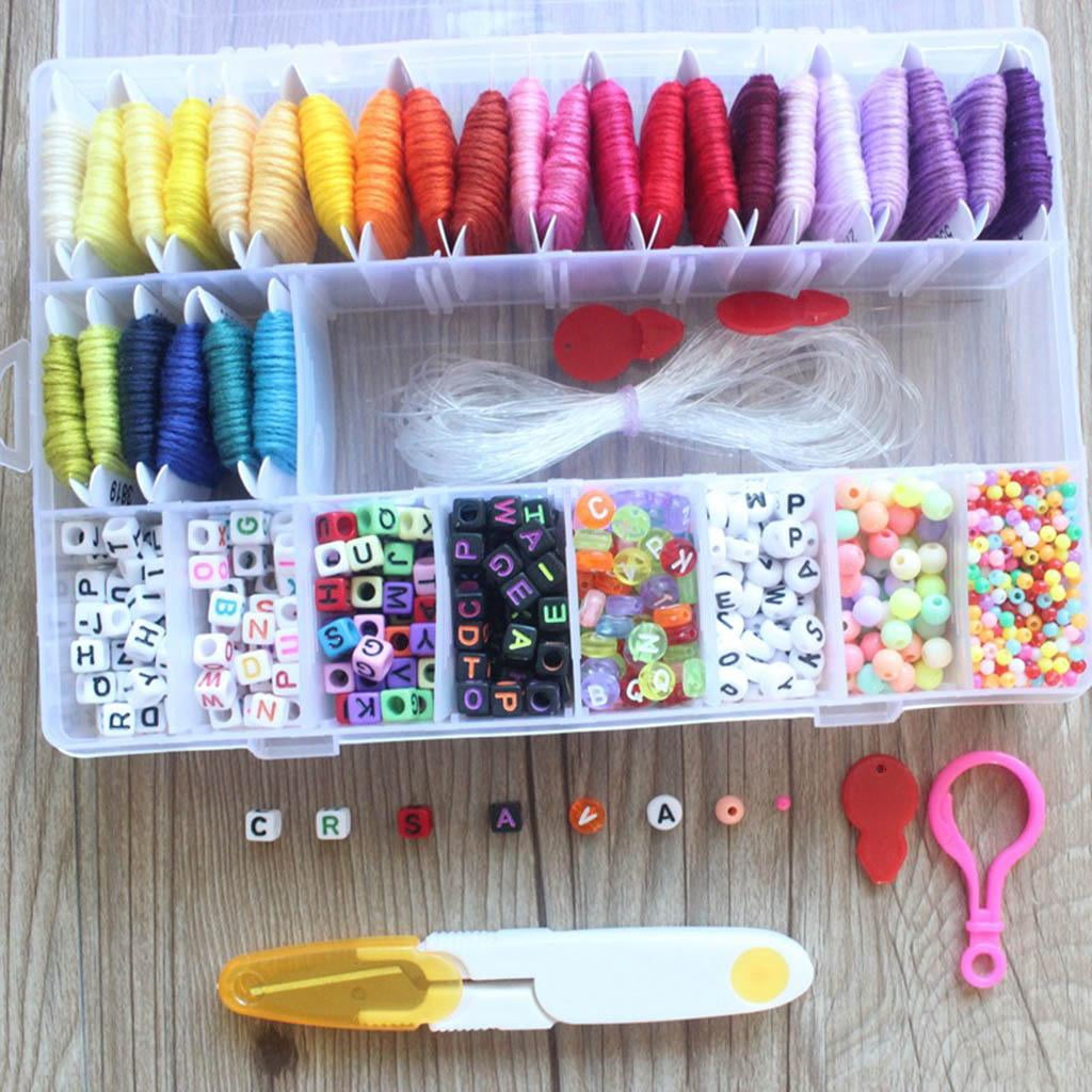 28 Multicolor Embroidery Floss String Bracelet Making Beads for Friendship Jewelry