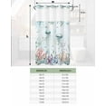 thumbnail image 6 of No Hook Shower Curtains, Coastal Ocean Stall Bathroom Curtain with Snap in Liner, Jellyfish Coral Starfish Coastal Seagrass Waterproof Washable Fabric Bathroom Shower Curtain Sets, 54" x 78", 6 of 7