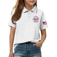 thumbnail image 4 of Grblisyd Boys July 4th Golf Polo Shirts 1776 Short Sleeve Girls Uniform Shirts American Flag Button Down Shirts 2-13 Years, 4 of 6