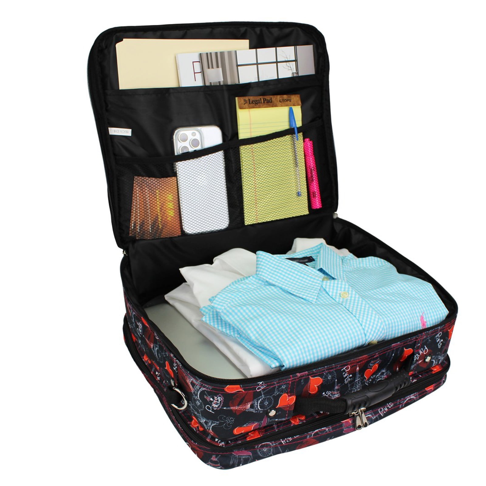 World Traveler Rolling 17-inch Laptop Case - Paris Black