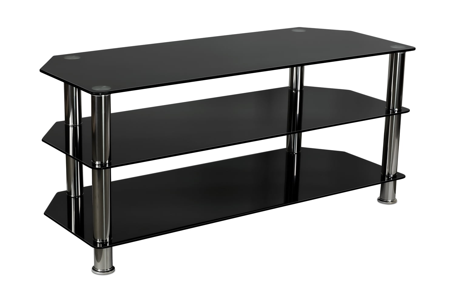 Mount-It! Glass TV Stand For Flat Screen Televisions | Fits 40-60 Inch
