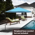 thumbnail image 5 of Pure Garden 10-Foot Offset Patio Umbrella with Crank and Base (Blue), 5 of 8