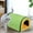 Green, variant on Cat Bed or Dog Bed,2 Ways to Use,Indoor Pet Cave Bed with Removable Curtain,Washable Double Sided Zipper Pet Mat,Dual Use Pet Bed, Can Be Half or Full Bed.