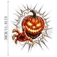 thumbnail image 5 of Clearance! Halloween Pumpkin Break - Through Window Clings,Removable Spooky Glass Decals,Scary Pumpkin Ghost Witch Stickers For Halloween Home Party Decor,11.81in, 5 of 6