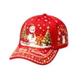 thumbnail image 3 of Basysin Christmas Printed Baseball Cap Adjustable Curved Hat Lightweight Breathable Casual Sun Hat Holiday Pattern Outdoor Headwear for Men Women Hat, 3 of 5