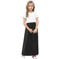 thumbnail image 4 of Ashirexll Summer Dresses for Teens, Girls Summer Dress, 4-14 Years Kids Pockets Casual Elastic Waist Short Sleeve Round Neck A-Line Long Dresses, 4 of 7