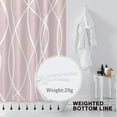 thumbnail image 3 of Pink Shower Curtain for Bathroom with Hooks Shower Curtain Set,White Stripe Bath Curtains Decorative Shower Curtains Water Repellent Washable, 72x72, 3 of 6
