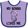 thumbnail image 3 of Inktastic Nonna Loves Me Girls Girls Baby Bib, 3 of 4