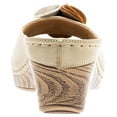 thumbnail image 4 of GC SHOES Womens Sydney Wedge Sandals 6 Natural, 4 of 6