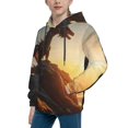 thumbnail image 2 of Daiia Seaside Sunset Cool Dragon for Boys Fashion Hoodies & Sweatshirts with Kangaroo Pocket,Hooded Sweatshirt for Kid, Breathable& Moisture Wicking-X-Large, 2 of 6