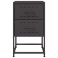 thumbnail image 5 of vidaXL Bedside Cabinet Black Steel Medium Bedside Cabinet Rectangular, 5 of 5