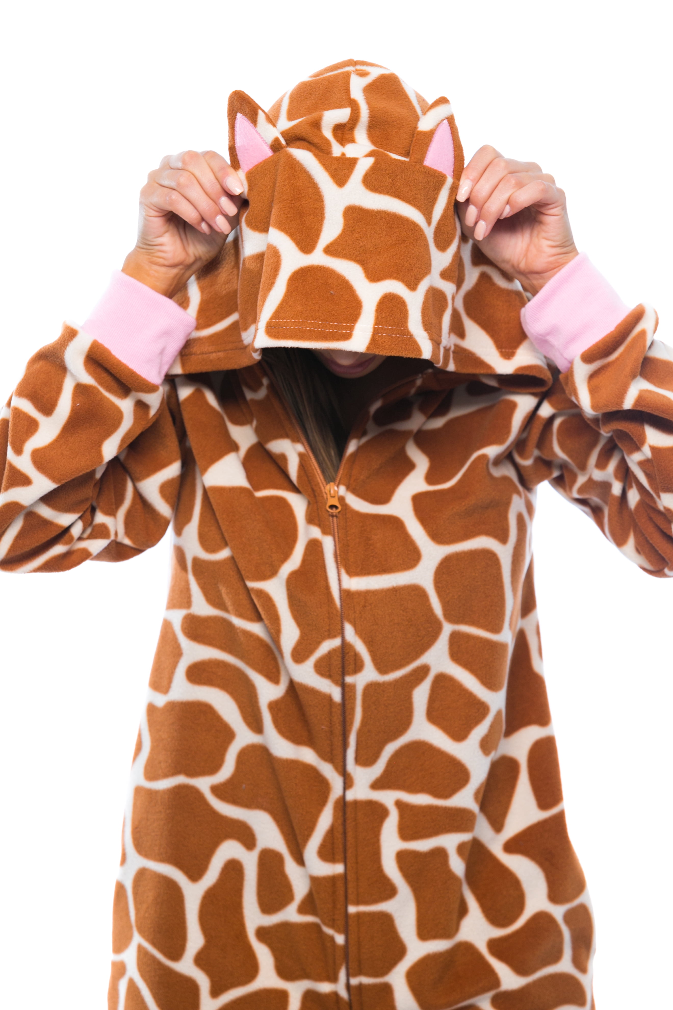 Just Love Adult Bodysuit with Animal Prints / Pajamas (Giraffe, X-Small)