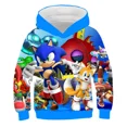 thumbnail image 3 of Ropa para niños, sudadera con capucha de Sonic a la moda para niños, niñas y niños, sudaderas con estampado de anime de manga larga de otoño, camisetas geniales, 3 of 5