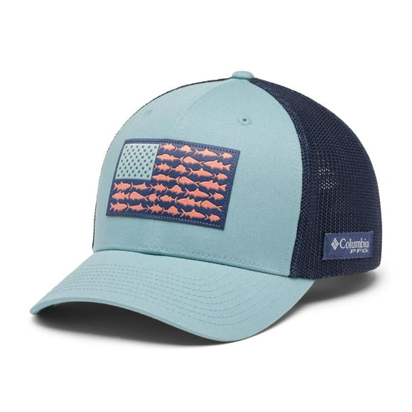 Columbia Gorra de malla unisex para adultos PFG Fish Flag