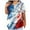 Style 22, variant on Plus Size American Flag Patriotic T-Shirt for Women 4th of July Graphic Tee Shirts USA Flag Short Sleeve Tops L-5XL