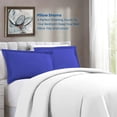 thumbnail image 2 of 600 Thread Count Egyptian Cotton 2-Piece Pillow Sham Set with Flanged Border, Euro Size (Non-Standard) (26" x 26") Royal Blue Stripe, 2 of 4