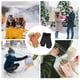 thumbnail image 5 of Guantes de invierno para mujer con dedos para pantalla táctil, cálidos, de gamuza, para enviar mensajes de texto, térmicos, resistentes al viento, color caqui y negro, 5 of 5