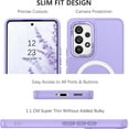 thumbnail image 5 of for Samsung Galaxy A53 Case Compatible with MagSafe Galaxy A53 Magnetic Cases Slim Translucent Matte Skin Feeling Shockproof Protective Anti-Scratch Phone Case for Samsung A53 5G 6.5'', Purple, 5 of 17