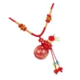 thumbnail image 1 of Bouteille d'Huile Essentielle Pendentif Collier Vide Cordon Réglable Parfums Bouteille, Rouge, 1 of 8