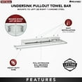 thumbnail image 4 of Rev-A-Shelf Pullout Dish Towel Bar Under Kitchen Cabinet, Chrome, 563-51-C, 4 of 10