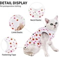 thumbnail image 2 of Traje de recuperación para gatos con heridas abdominales o enfermedades de la piel, para después de una cirugía, para evitar lamidos en las heridas, collar isabelino transpirable, 2 of 7