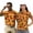 Wave Palm Tree, variant on Binienty Orange Golf Shirt for Couple Relaxed Classic Fit Moisture Wicking Couple Shirt with Quarter Zip Versatile Short Sleeve Athletic Tops for Golf Running Sports