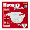 thumbnail image 2 of Huggies Plus Diapers Sizes 1 – One Color, (8-14 lb/5-8 kg), 2 of 7