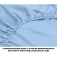 thumbnail image 3 of Hotel Luxurious, 1800 Series Super Soft Embroidery 4 PC Sheet Set (Full, Blue), 3 of 4