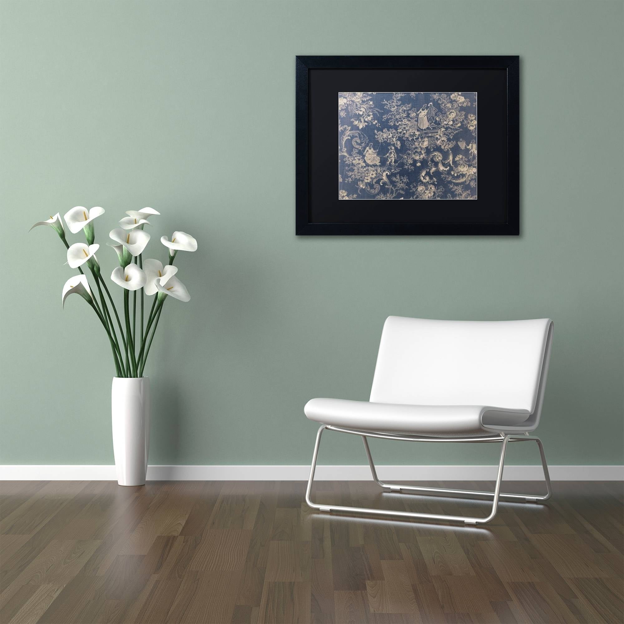 Trademark Fine Art "Toile Fabrics II" Canvas Art by Color Bakery Black Matte, Black Frame