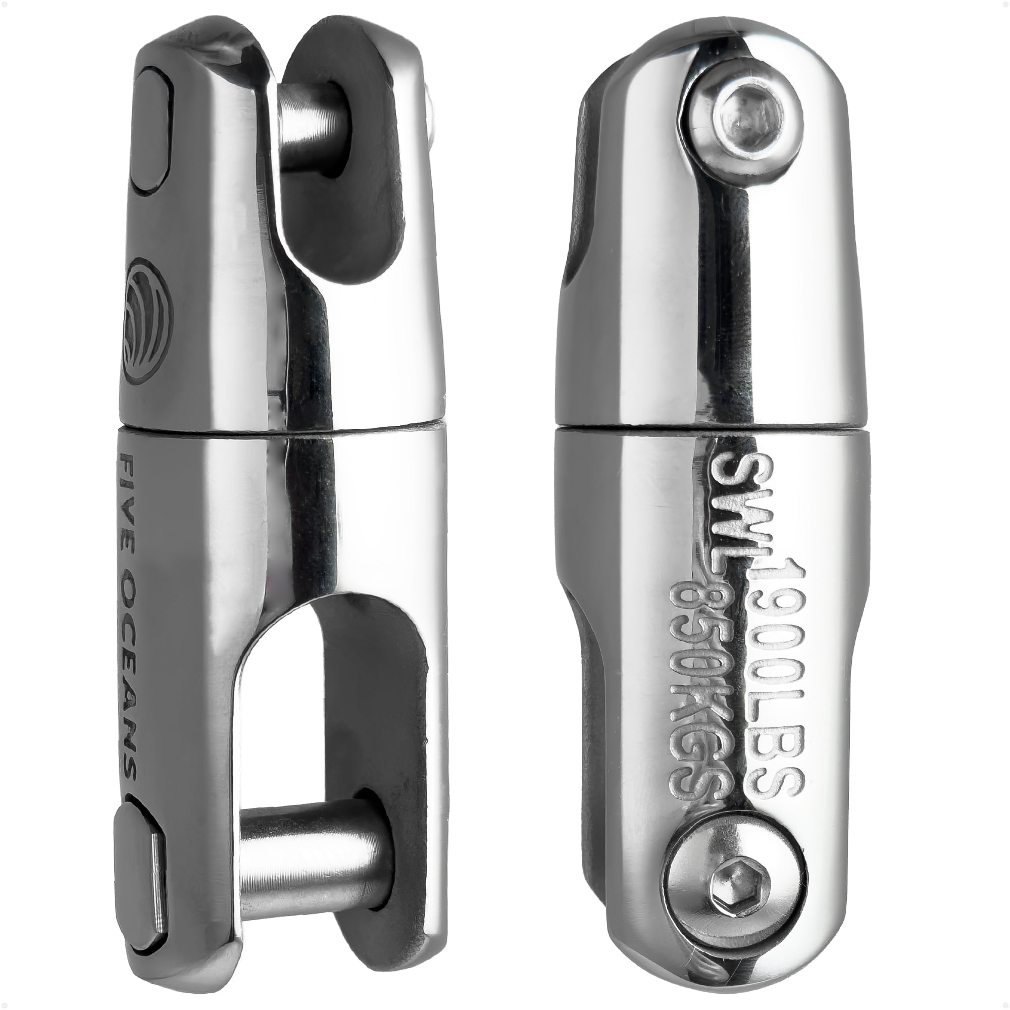 Five Oceans Boat Anchor Swivel for 1/4" to 5/16" Chain, Marine-Grade 316 Stainless Steel, Anchor Chain Swivel Connector, 360-Degree Rotation, Marine-Grade - FO4952