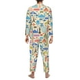 thumbnail image 5 of Kll Famous Places Sleepwear Mens Flannel Pajamas,Long Cotton Pj Set, 5 of 9