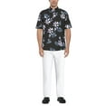 thumbnail image 2 of Cafe Luna Men's and Big Men's Tropical Flower Print Short Sleeve Shirt, Sizes S-5XL, 2 of 3