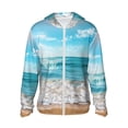 thumbnail image 1 of Vsdgher Sweat à Capuche Imprimé Vagues Ensoleillées pour Hommes Femmes, Manches Longues Protection Solaire Pêche pour Course Natation-Petit, 1 of 7