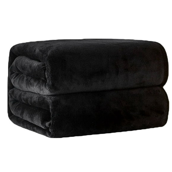 Manta de lana de coral de color liso de 1 pieza, manta de capa, manta para dormir para el hogar