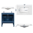 thumbnail image 5 of 30" Bathroom Vanity with 1 Hole Ceramic Sink, Freestanding Single Basin Vanity Set with Drawer and 2 Doors, Solid Wood Frame, Dark Blue, 5 of 8