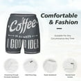 thumbnail image 5 of Balery Coffee Is Always A Good Idea Mens Swim Trunks Swim Shorts for Men Quick Dry Inseam Beach Shorts with Compression Liner Pocket-XX-Large, 5 of 9