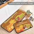thumbnail image 4 of SKYSONIC Thanksgiving Pumpkin 2 Pieces Kitchen Rug Cushioned Anti-Fatigue Kitchen Rugs Set for Home Office Laundry,19.7" x 27.6"+19.7" x 47.2", 4 of 7