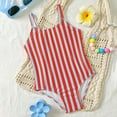 thumbnail image 7 of Tiijoy Girls Fourth of July One-Piece Swimsuit Striped Bathing Suit Swimwear, Sizes 3-7, 7 of 7